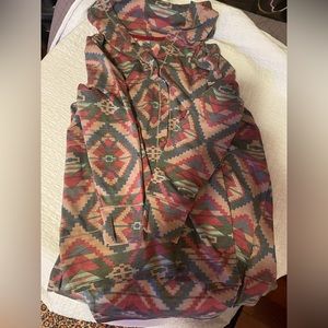 Cuddl Duds XXL Comfort wear button jacket- Southwest print